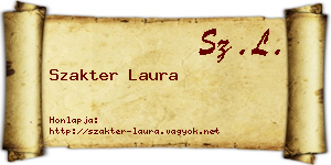 Szakter Laura névjegykártya